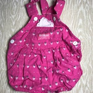 Vintage OshKosh B’gosh baby Strawberry overalls